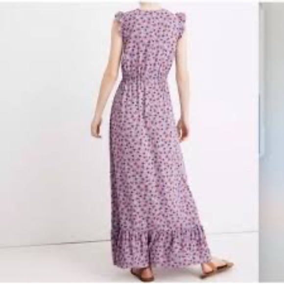 Madewell Ruffle-Edged Wrap Maxi Dress in Prairie Posies Size 4, Fall, Wedding - Picture 2 of 13